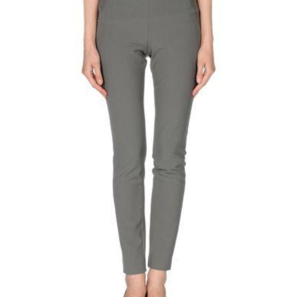 NWT Emporio Armani Olive Grey Slim Fit Trousers Skinny Pants Italy 42 US 6